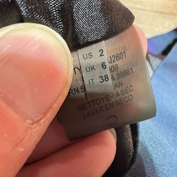 Elie Tahari Womans Graphic Print Sleeveless Floral Sheath Dress Navy Blue Size 2 - Picture 11 of 13